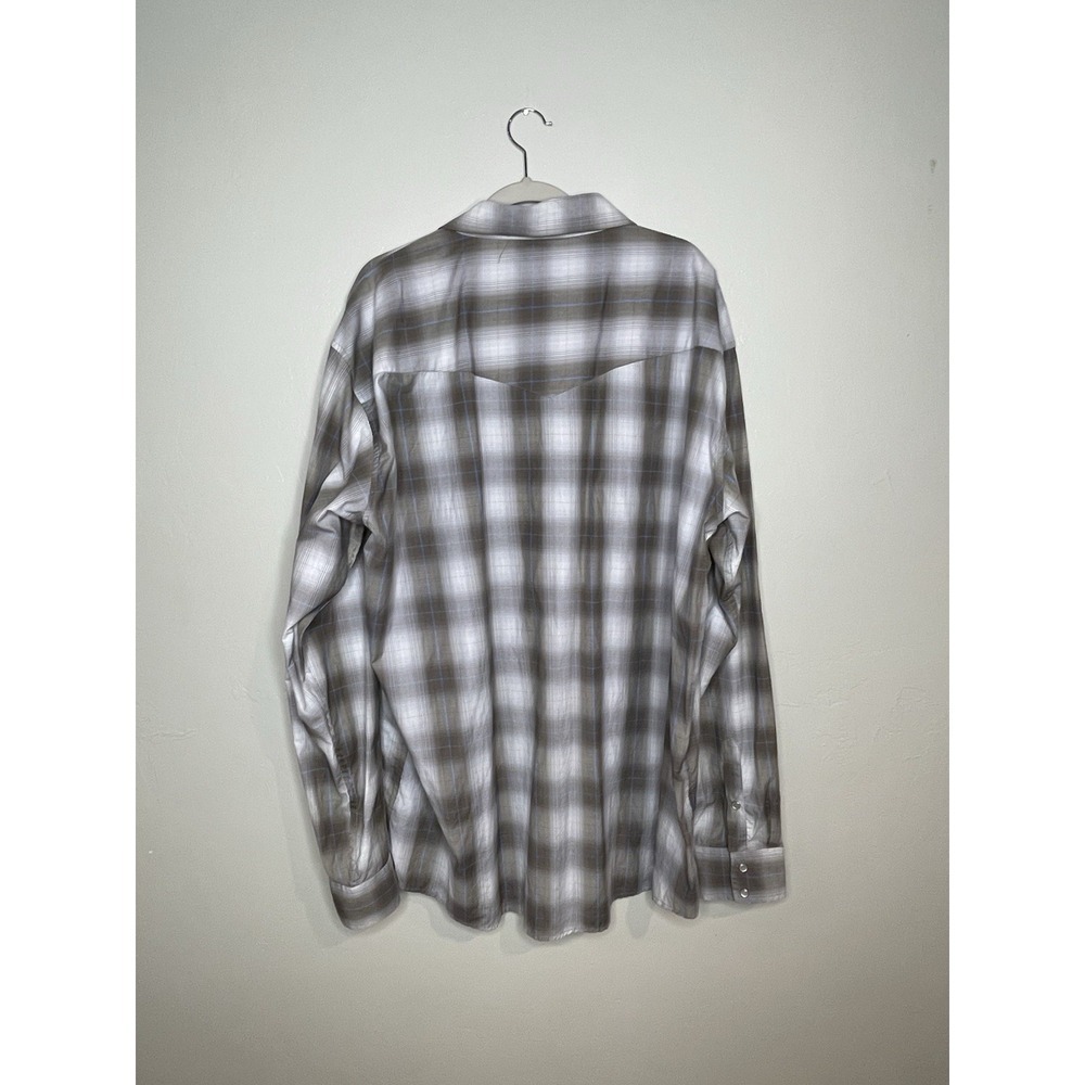 Cowboy Legend Plaid Long Sleeve Western Pearl Snap Button Down Shirt Sz 3XLT - Picture 6 of 6